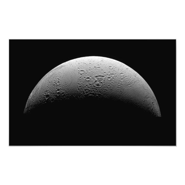 Saturn's moon Enceladus Photo Print (Front)