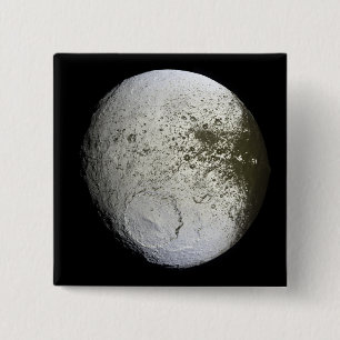 Saturn's moon Iapetus 2 15 Cm Square Badge