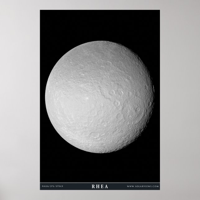 Saturn's Moon Rhea Poster (Front)