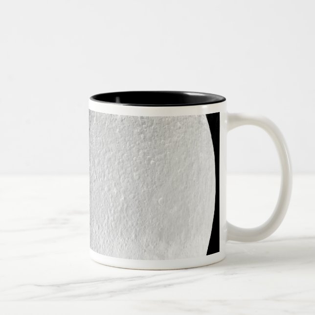 Saturn's moon Tethys 2 Two-Tone Coffee Mug (Right)