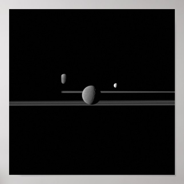 Saturn's Moons Canvas Print (Front)