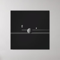 Saturn's Moons Wrapped Canvas Print
