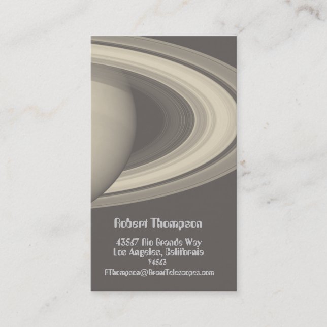 Saturn's Rings Business Card (Front)