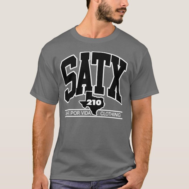 SATX POR VIDA Throwback T-Shirt (Front)