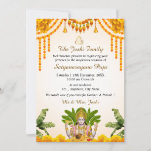 Satyanarayan Katha Invitation Card