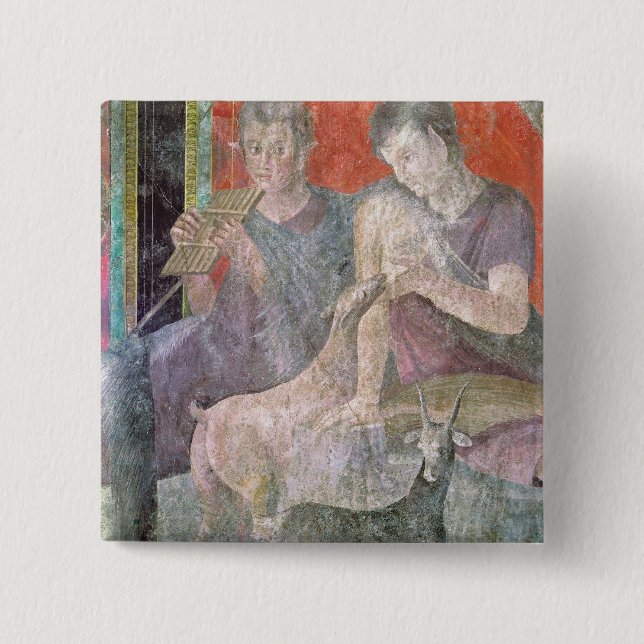 Satyr and Nymph 15 Cm Square Badge (Front)