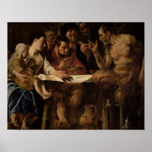 Satyr and Peasant, 1620 Poster