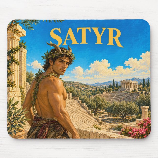 Satyr, Gothic Fantasy Monster Mouse Pad (Front)