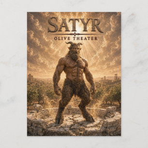 Satyr Olive Theatre Dark Cinema Postcard