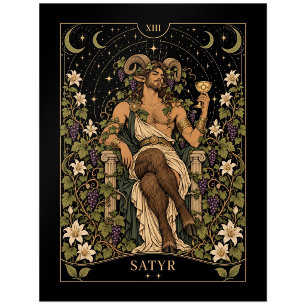 Satyr, Starlit Tarot Art Postcard