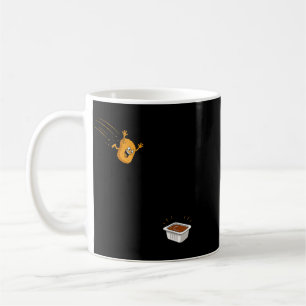 Sauce Dive Funny Flying Chicken Nugget Cartoon Coffee Mug