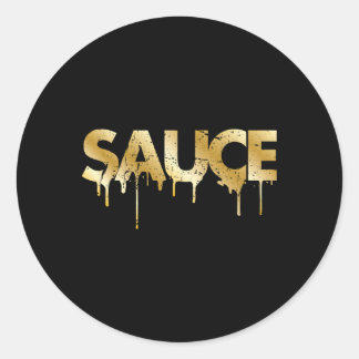 Sauce Melting Dripg Sauce Classic Round Sticker