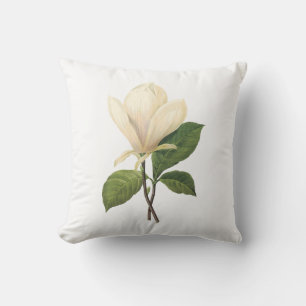 saucer magnolia(Magnolia soulangiana) by Redouté Cushion