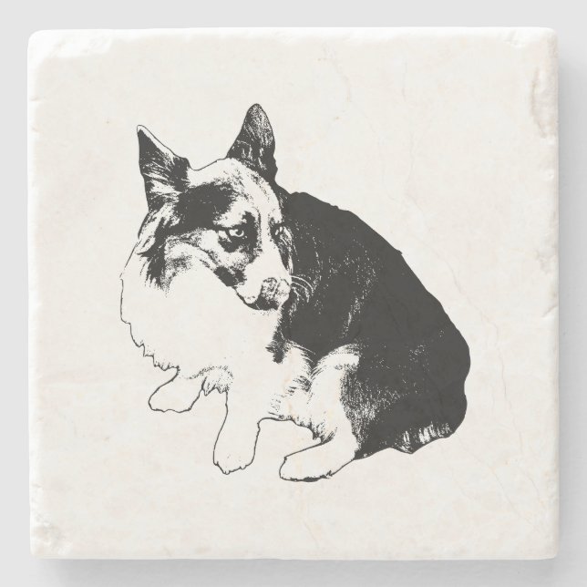 Saucer Sentinel Stone Coaster (Front)