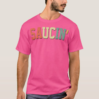 Saucin . Urban Hip Hop Rap Shirt Retro Colours 70