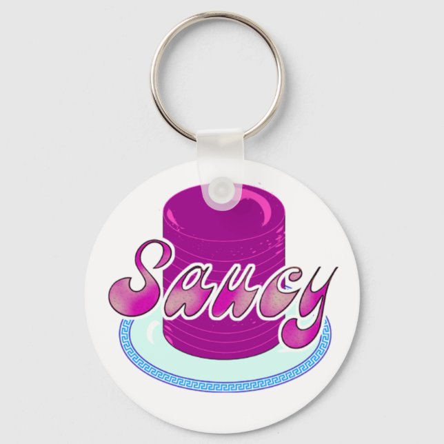 Saucy Cranberry Keychain (Front)