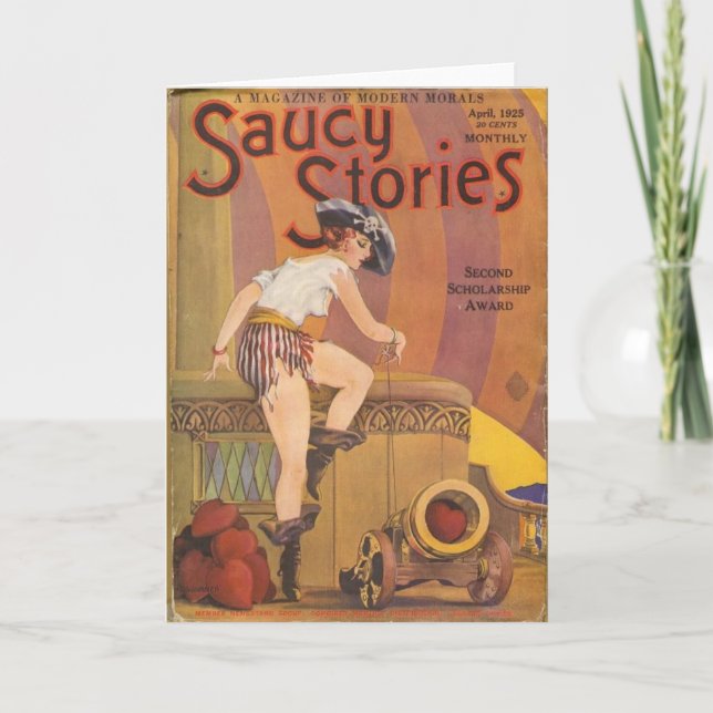 Saucy Pirate Girl Card (Front)