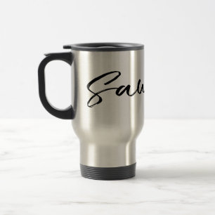 Saudade Black Customisable Travel Mug