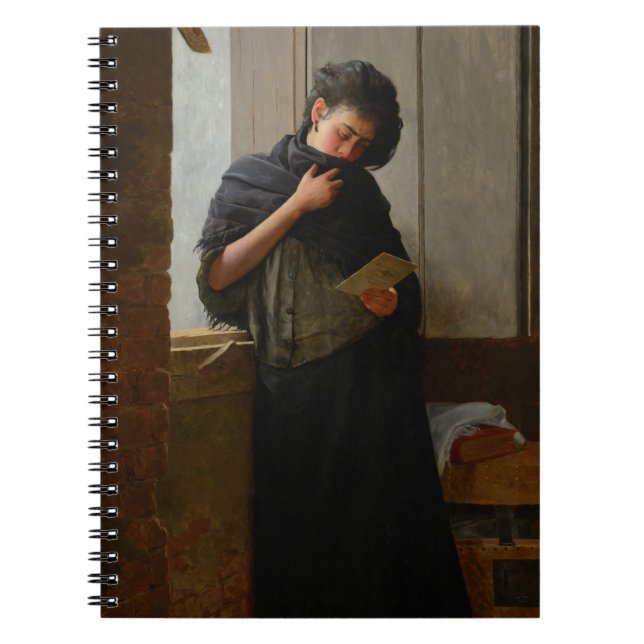 Saudade Longing by Jose Ferraz de Almeida Júnior Spiral Notebook (Front)