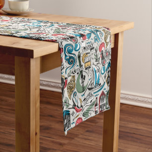 Saudade // popular motifs from Portugal Short Table Runner