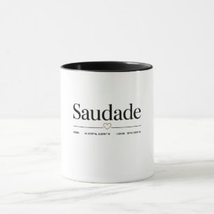Saudade Premium Mug – Minimalist Portuguese Typogr