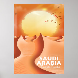 Saudi Arabia By Air travel poster