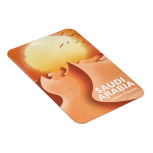 Saudi Arabia By Air travel poster Magnet
