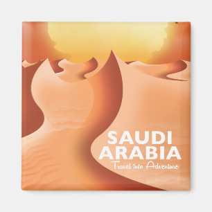 Saudi Arabia By Air travel poster Magnet