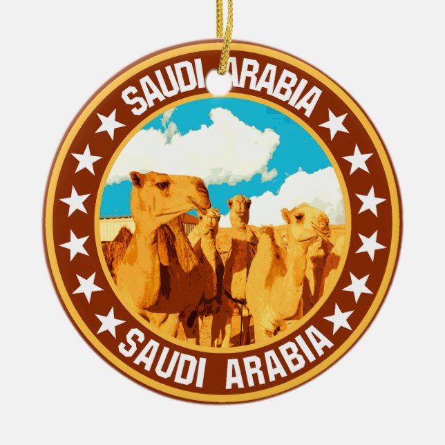 Saudi Arabia Ceramic Tree Decoration (Front)