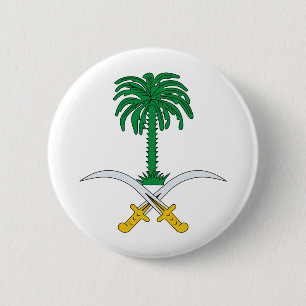 Saudi Arabia coat of arms 6 Cm Round Badge
