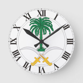 Saudi Arabia Coat of Arms Round Clock