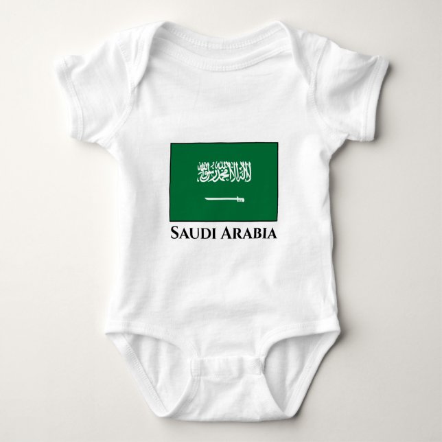 Saudi Arabia Flag Baby Bodysuit (Front)