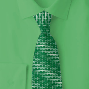 Saudi Arabia Flag Brick Pattern Tie