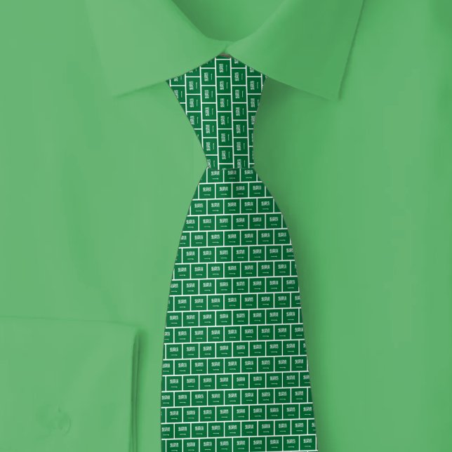 Saudi Arabia Flag Brick Pattern Tie (Creator Uploaded)