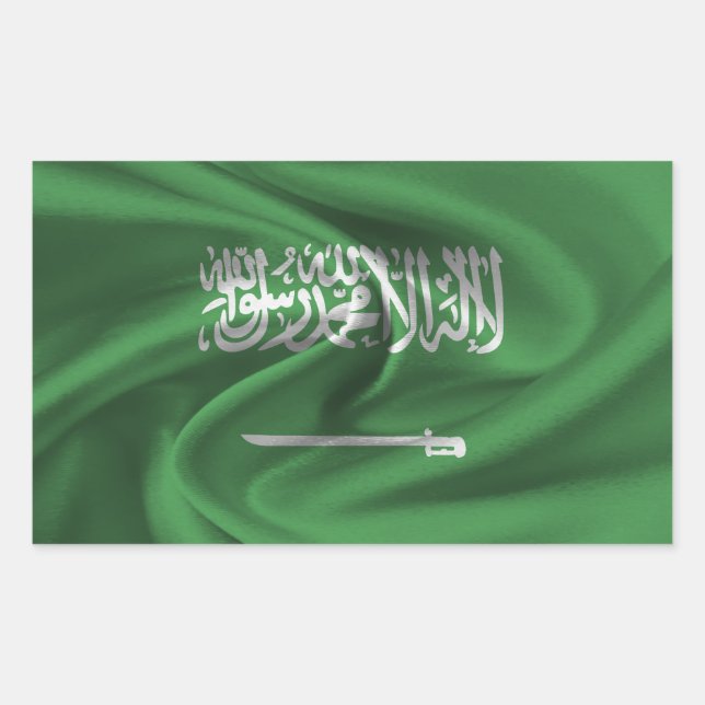 Saudi Arabia Flag Rectangular Sticker (Front)
