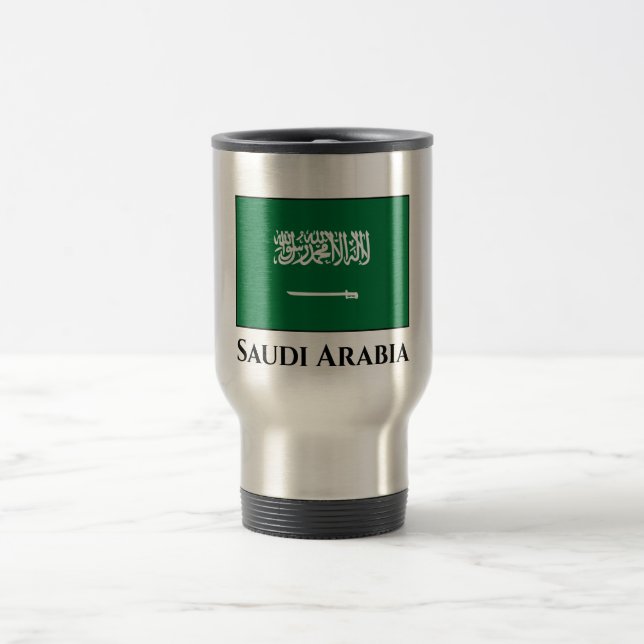 Saudi Arabia Flag Travel Mug (Center)