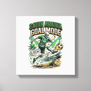 Saudi Arabia Goal Mode Skeleton Striker Nations Dy Canvas Print