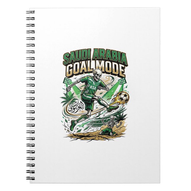 Saudi Arabia Goal Mode Skeleton Striker Nations Dy Notebook (Front)