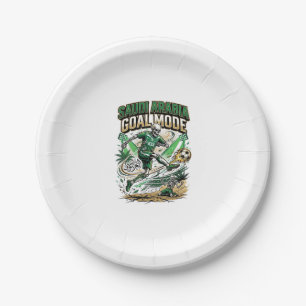 Saudi Arabia Goal Mode Skeleton Striker Nations Dy Paper Plate