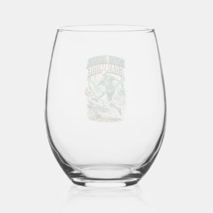 Saudi Arabia Goal Mode Skeleton Striker Nations Dy Stemless Wine Glass
