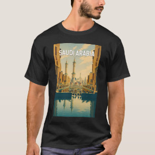 Saudi Arabia Illustration Travel Art Vintage T-Shirt