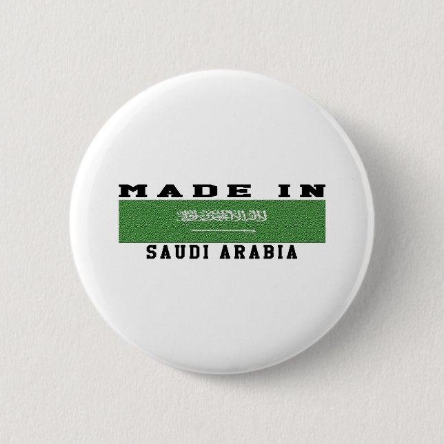 Saudi Arabia Made In Designs 6 Cm Round Badge (Front)
