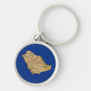 Saudi Arabia Map Keychain