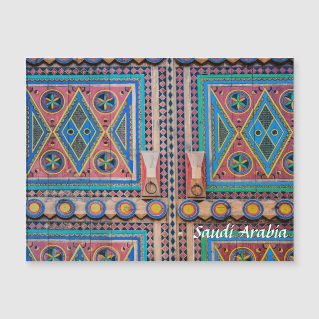 Saudi Arabia Najd Door Magnet Card (Front)