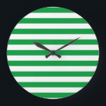 Saudi Arabia Norfolk Island flag stripes country s Large Clock<br><div class="desc">Saudi Arabia Norfolk Island flag stripes country symbol green white</div>