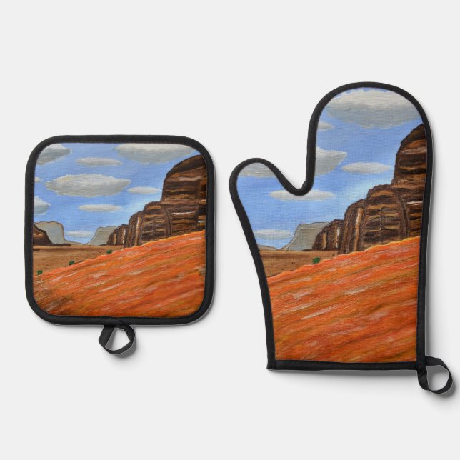 Saudi Arabia Oven Mitt & Pot Holder Set  (Front)