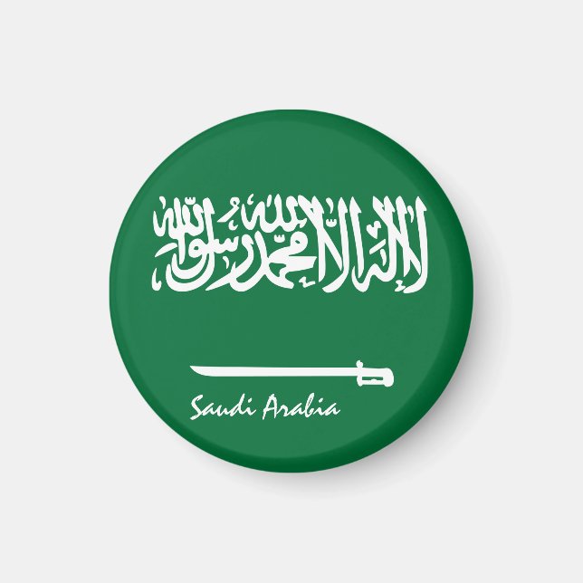 Saudi Arabia & Saudi Flag travel, holiday /sports Magnet (Front)