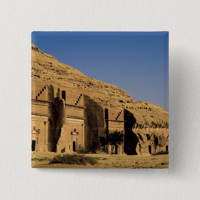 Saudi Arabia, site of Madain Saleh, ancient 2 15 Cm Square Badge (Front)