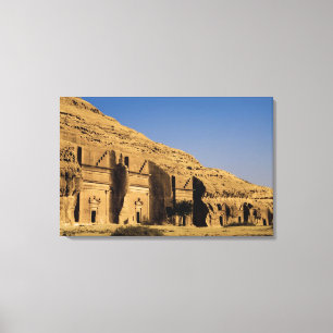 Saudi Arabia, site of Madain Saleh, ancient 2 Canvas Print