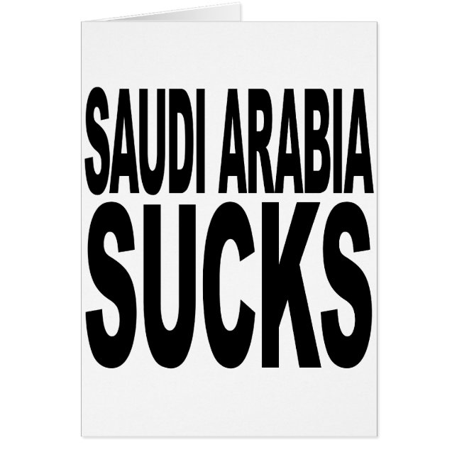 Saudi Arabia Sucks (Front)